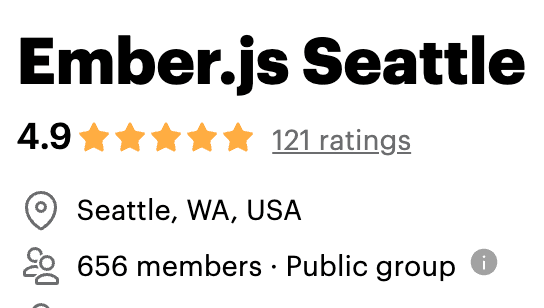 Ember.js Seattle Meetup - Organizer and contributor